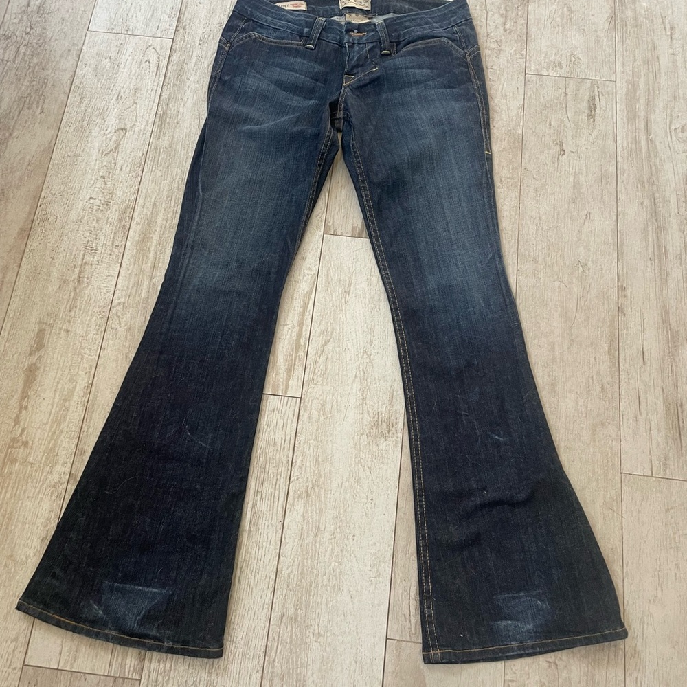 William Rast Savoy Blue Boot Cut Jeans - Y2K Vintage Size 27 - Picture 3 of 5